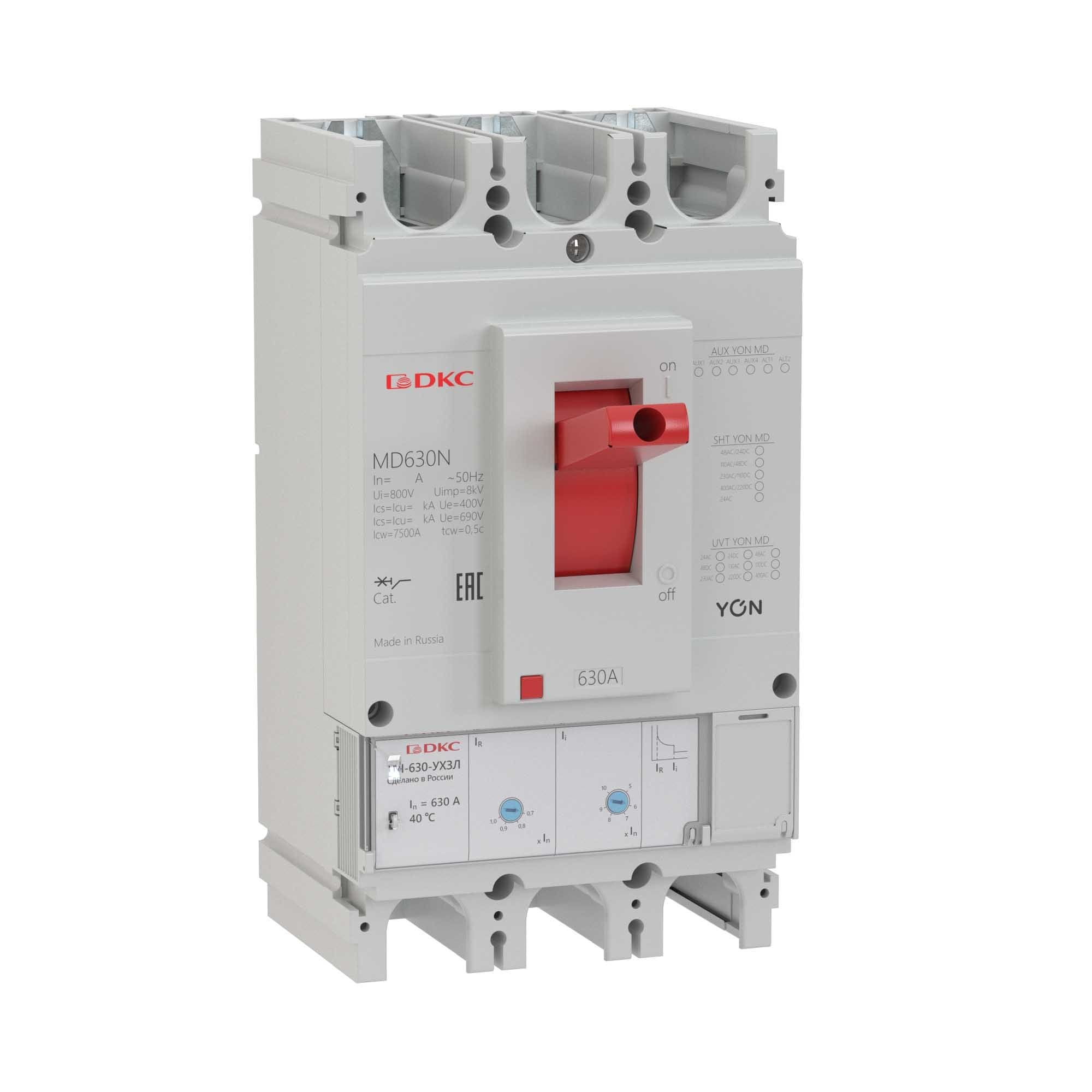 DKC Авт. выкл. YON MD630H-TM630 3P 630А 65kA Ir 0.7…1xIn Ii 5…10xIn