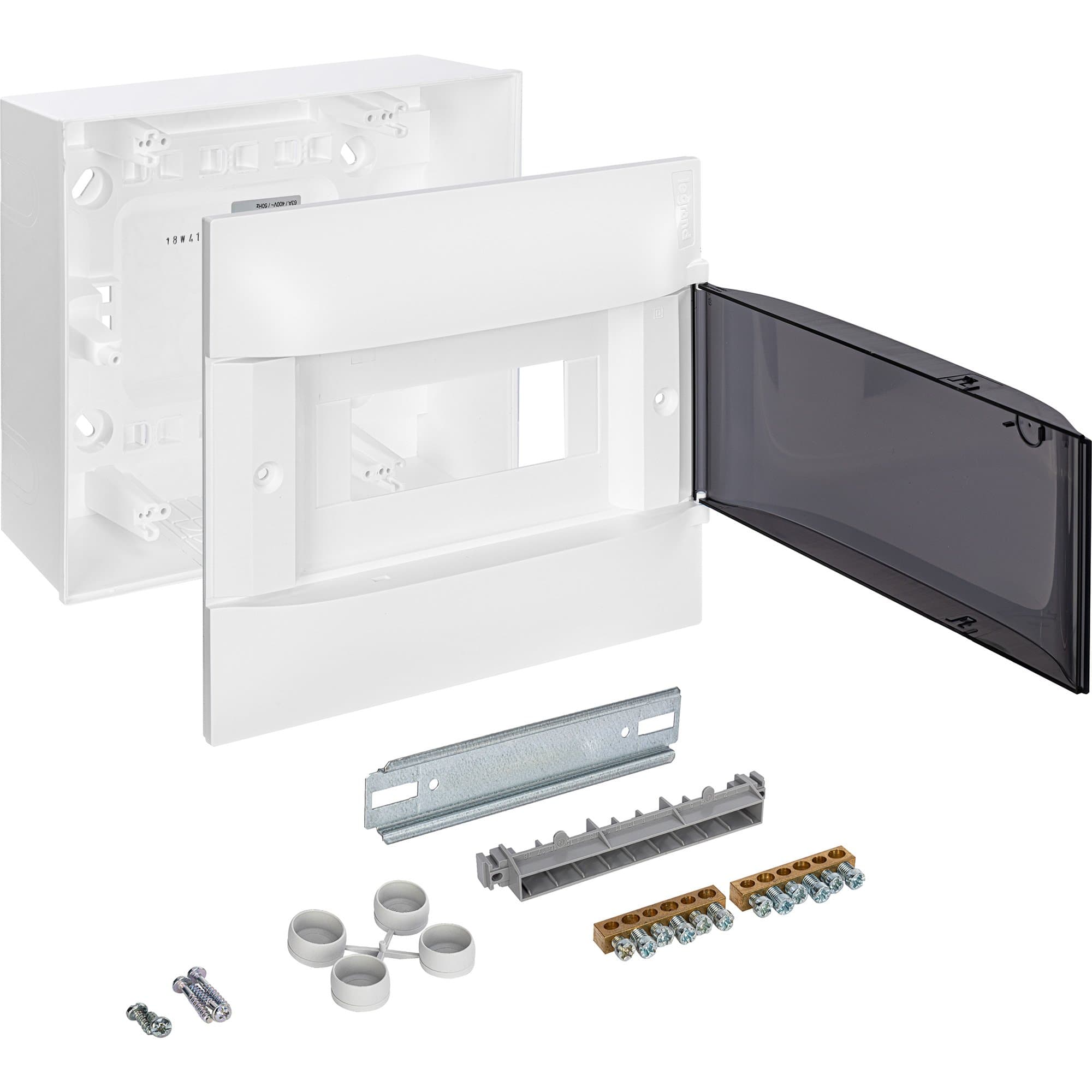 Legrand Practibox S Пластиковый щиток Навесной 1X8 Дымчатая дверь 134618 — миниатюра 5