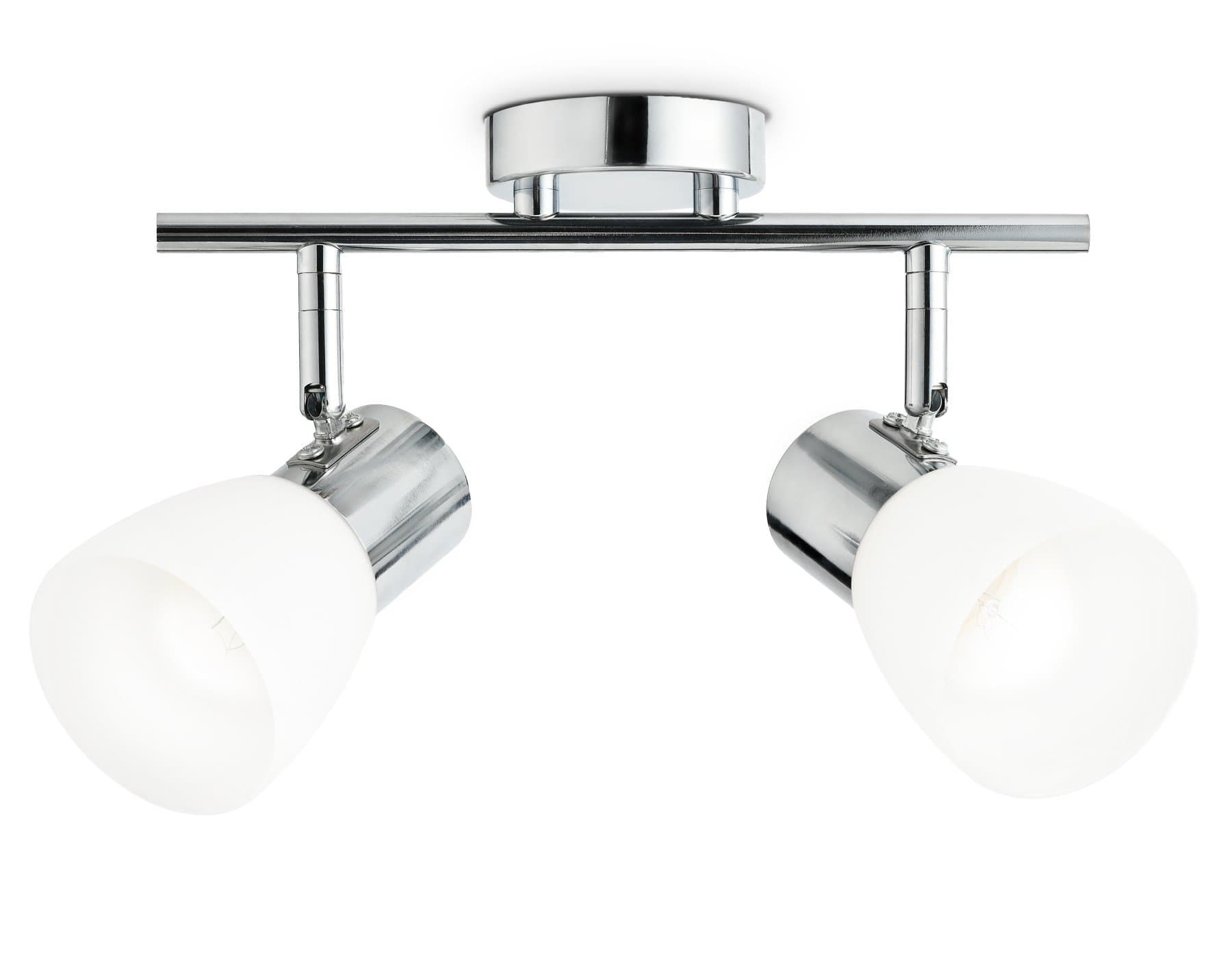 Ambrella Настенно-потолочный спот TR3963/2 CH/FR хром/белый матовый E27*2 max 40W 200*105*200
