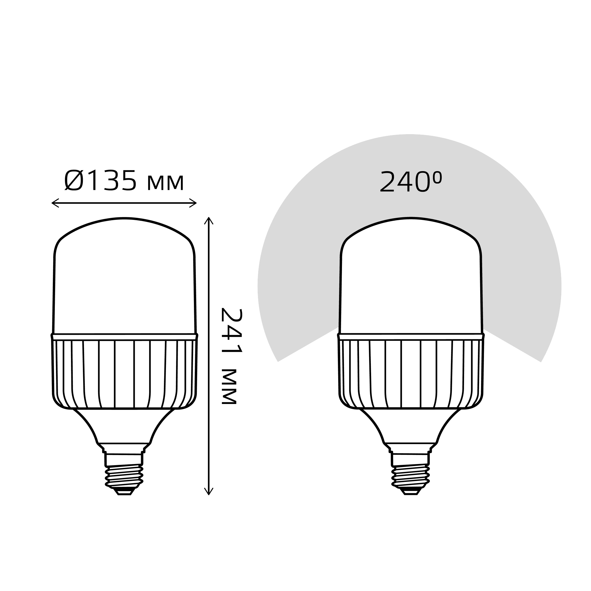 Gauss Лампа Elementary T140 80W 6400lm 6500K E40 LED 63438 — миниатюра 1