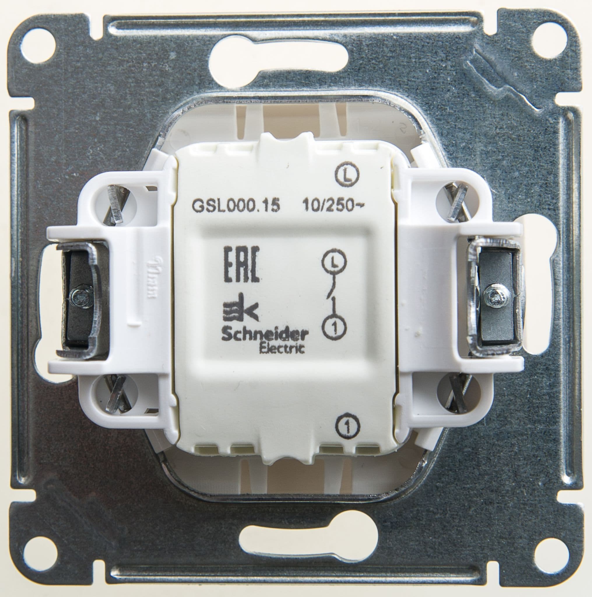 Systeme Electric Glossa Перламутр Кнопка нажимная сх.1, 10AX — миниатюра 2