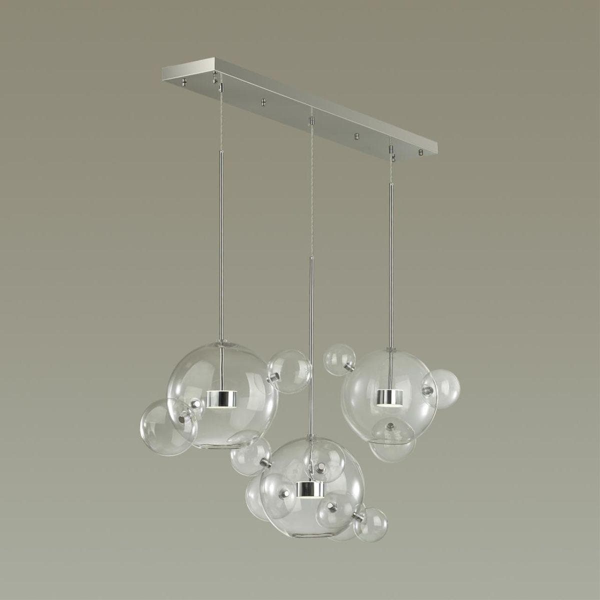 Odeon Light 4802/36L L-VISION (В 3-Х КОРОБКАХ) ODL22 267 хром/прозрачный/стекло Люстра LED 36W 4000K BUBBLES — миниатюра 4