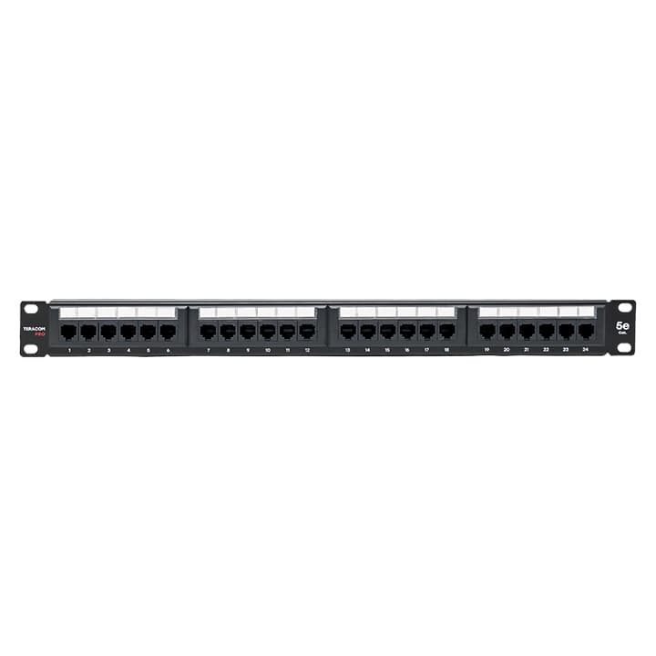 EKF TeraLINK PRO Патч-панель TeraLINK PRO 19'' Cat.5E 1U неэкранированная UTP 24 порта RJ-45 Dual IDC — миниатюра 2