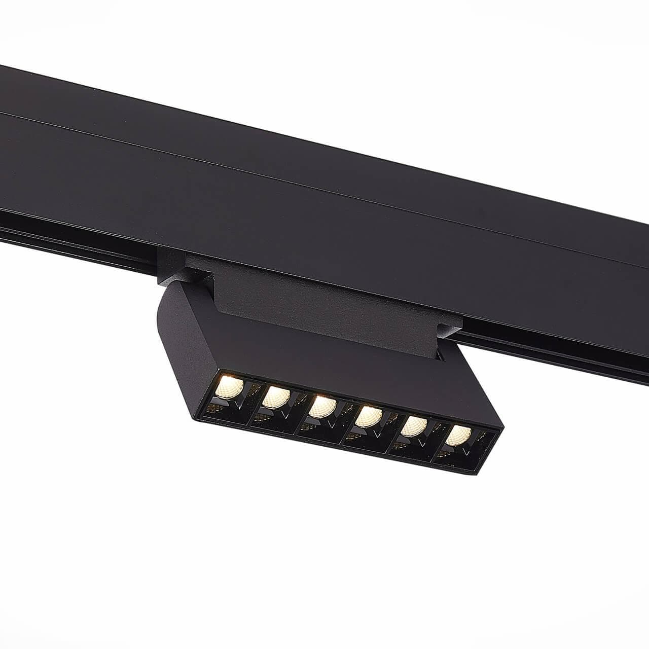 ST Luce ST364.436.06 Магнитный трековый светильник Черный LED 1*6W 3000K 532Lm Ra>80 36° IP20 L120xW22xH108 48V — миниатюра 2