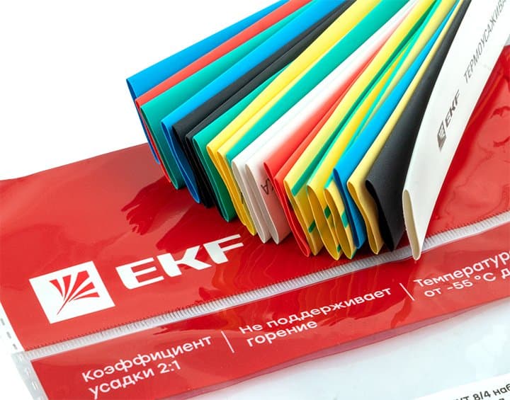 EKF PROxima Термоусаживаемая трубка ТУТ нг 12/6 набор:7 цветов по 3шт. 100мм. — миниатюра 9