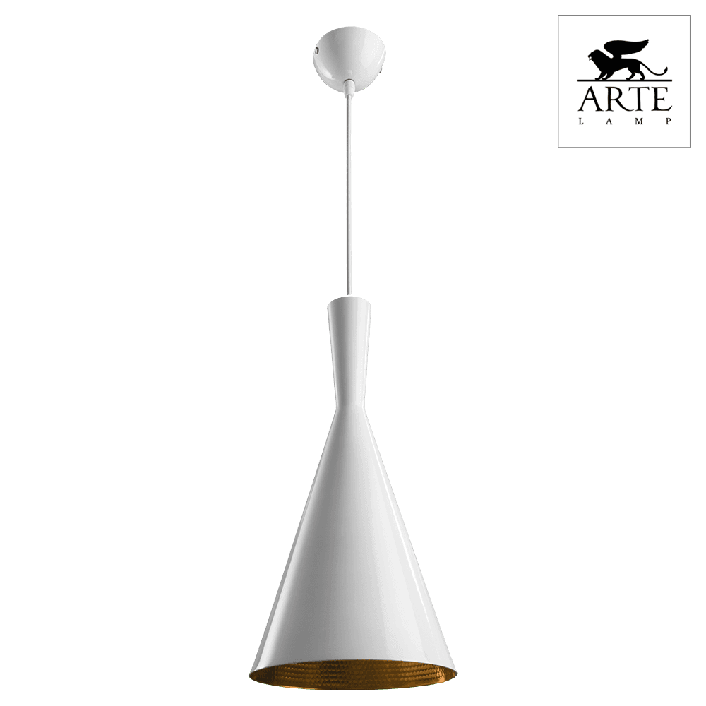 Arte Lamp Cappello Белый/Золото Светильник подвесной 1x60W 1xE27 A3408SP-1WH — миниатюра 4