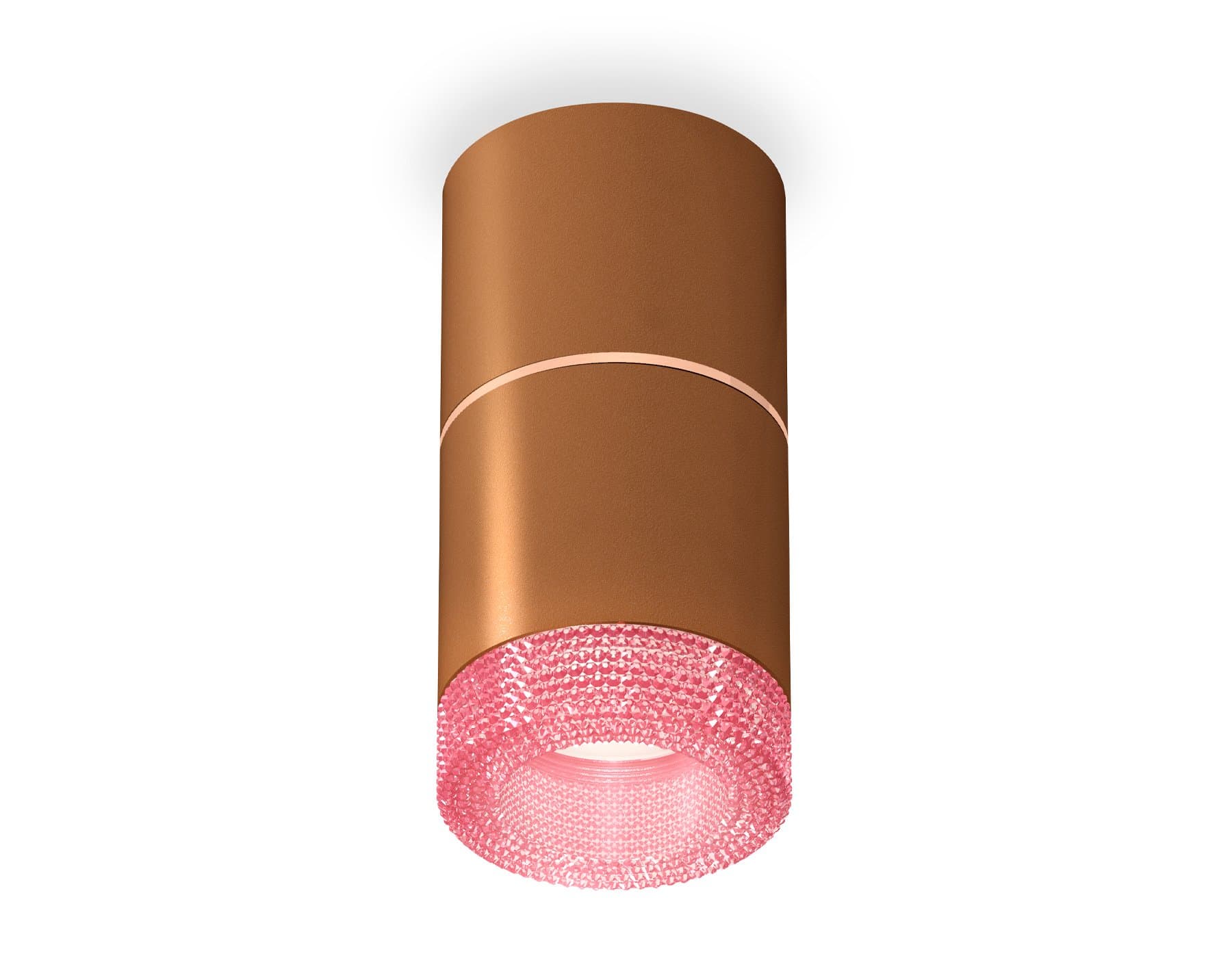 Ambrella Комплект накладного светильника с композитным хрусталем XS7404082 SCF/PI кофе песок/розовый MR16 GU5.3 (C7404, A2073, C7404, N7193) — миниатюра 1