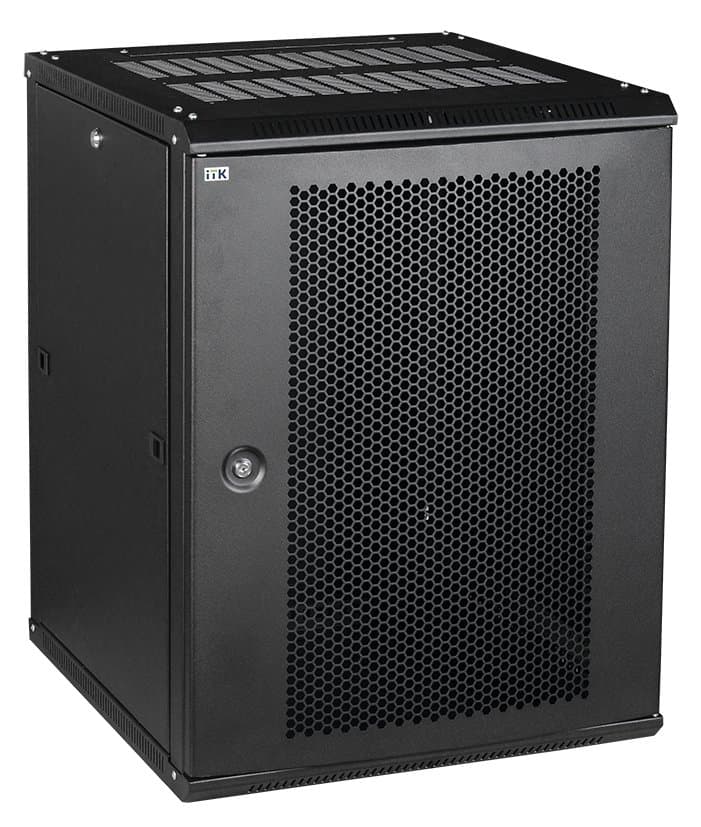 IEK LINEA W ITK Шкаф LINEA W 6U 600x450 мм дверь, перфорированная, RAL9005 LWR5-06U64-PF — миниатюра 2