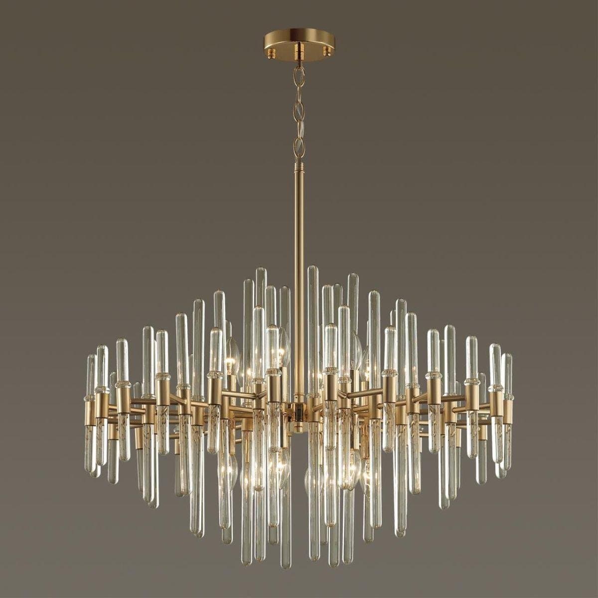 Odeon Light 4988/12 HALL ODL22 387 золотой/стекло Люстра E14 12*40W STIKA — миниатюра 4