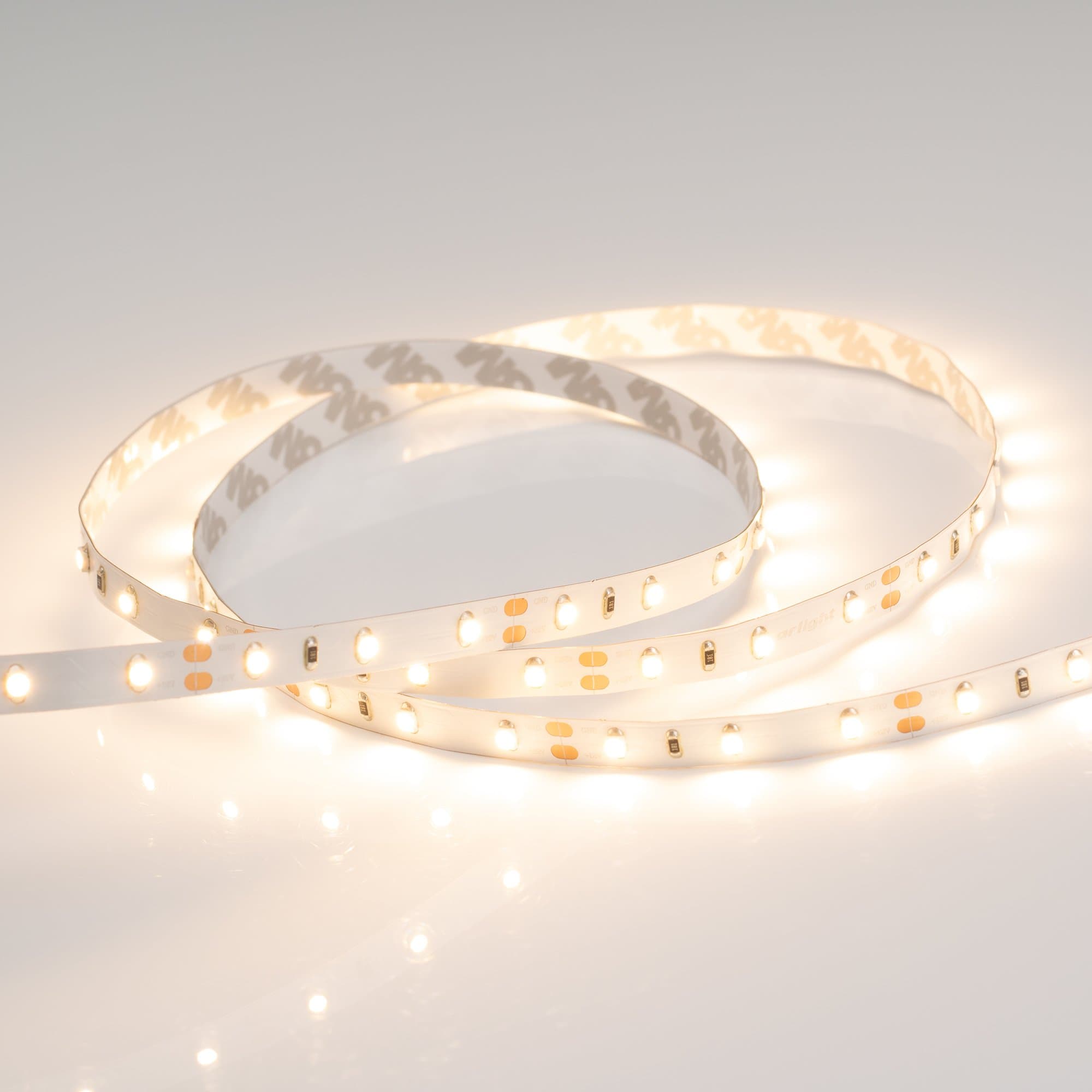 Arlight Светодиодная лента RT 2-5000 12V Warm2700 (3528, 300 LED, LUX) (4.8 Вт/м, IP20) 010597(B) — миниатюра 5