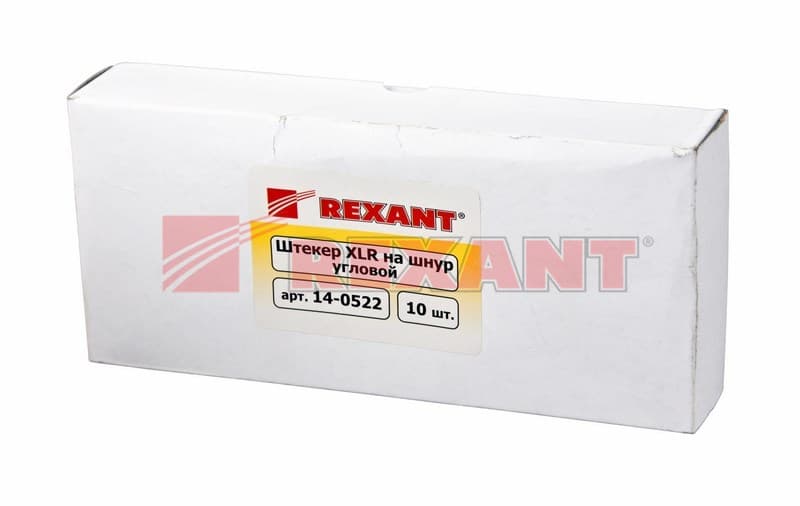 Разъем CANON штекер XLR на шнур угловой Rexant 14-0522 — миниатюра 3
