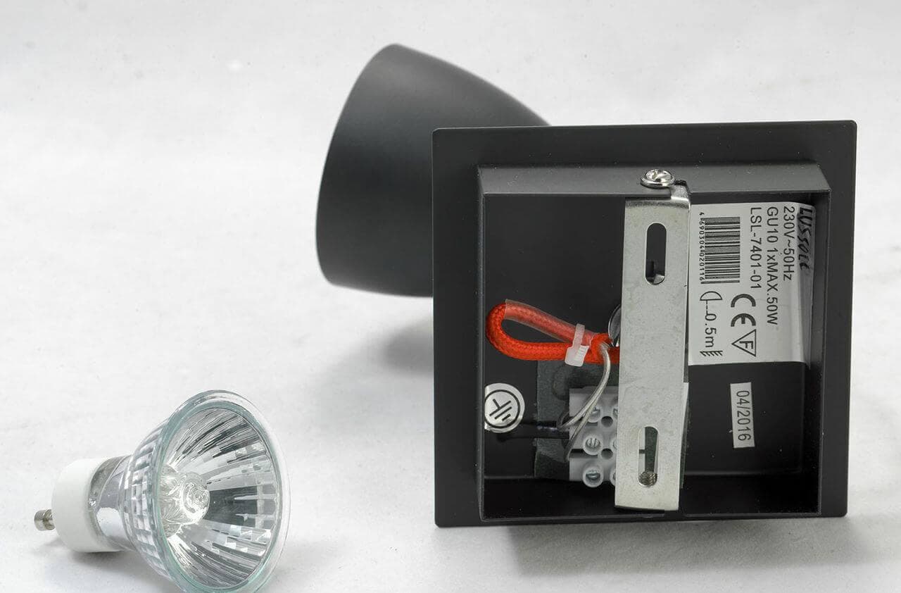 Lussole PROMO 2 Металл Черный / хром Металл Светильник настенно-потолочный GU10 50W LSL-7401-01 — миниатюра 2
