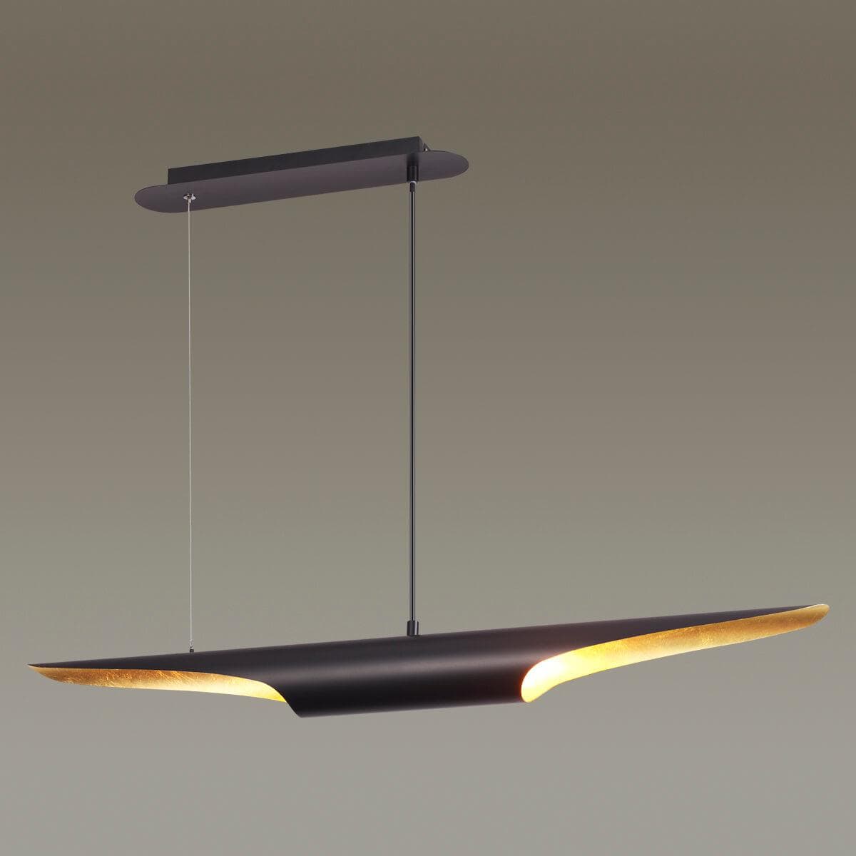 Odeon Light 3816/50BG ODL20 165 черн/золот/мет Подвесной свет-к GU10 LED 2*12W 220V WHITNEY — миниатюра 2