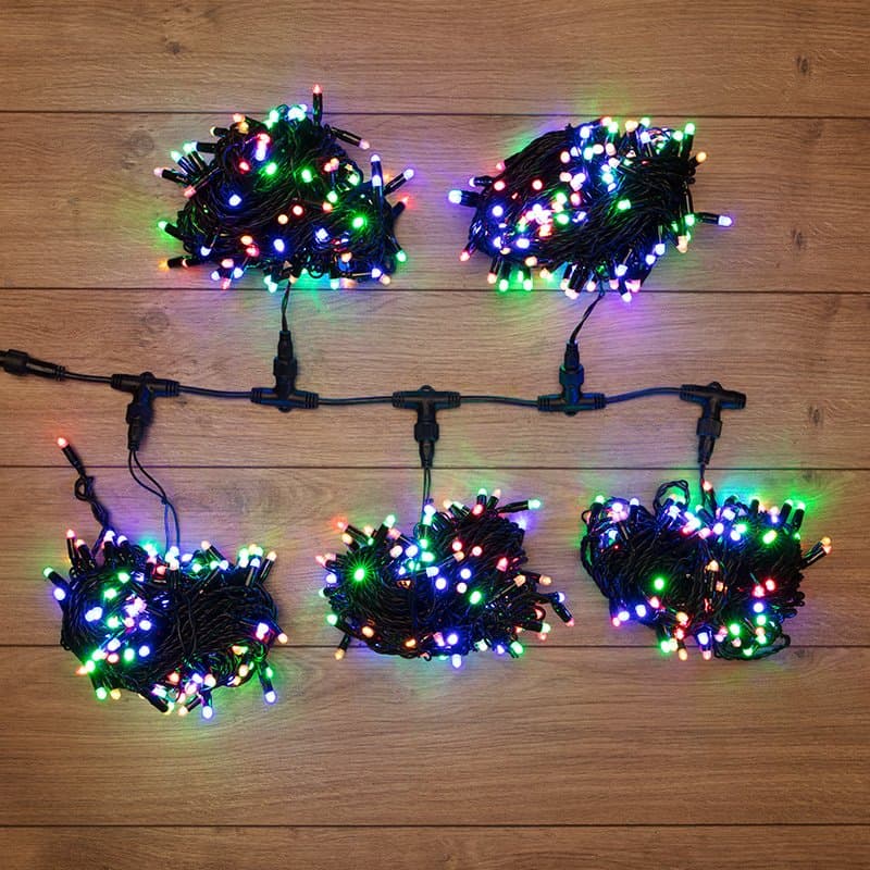 NEON-NIGHT Гирлянда "LED ClipLight" 24V, 5 нитей по 20 метров, цвет диодов Мульти 323-509
