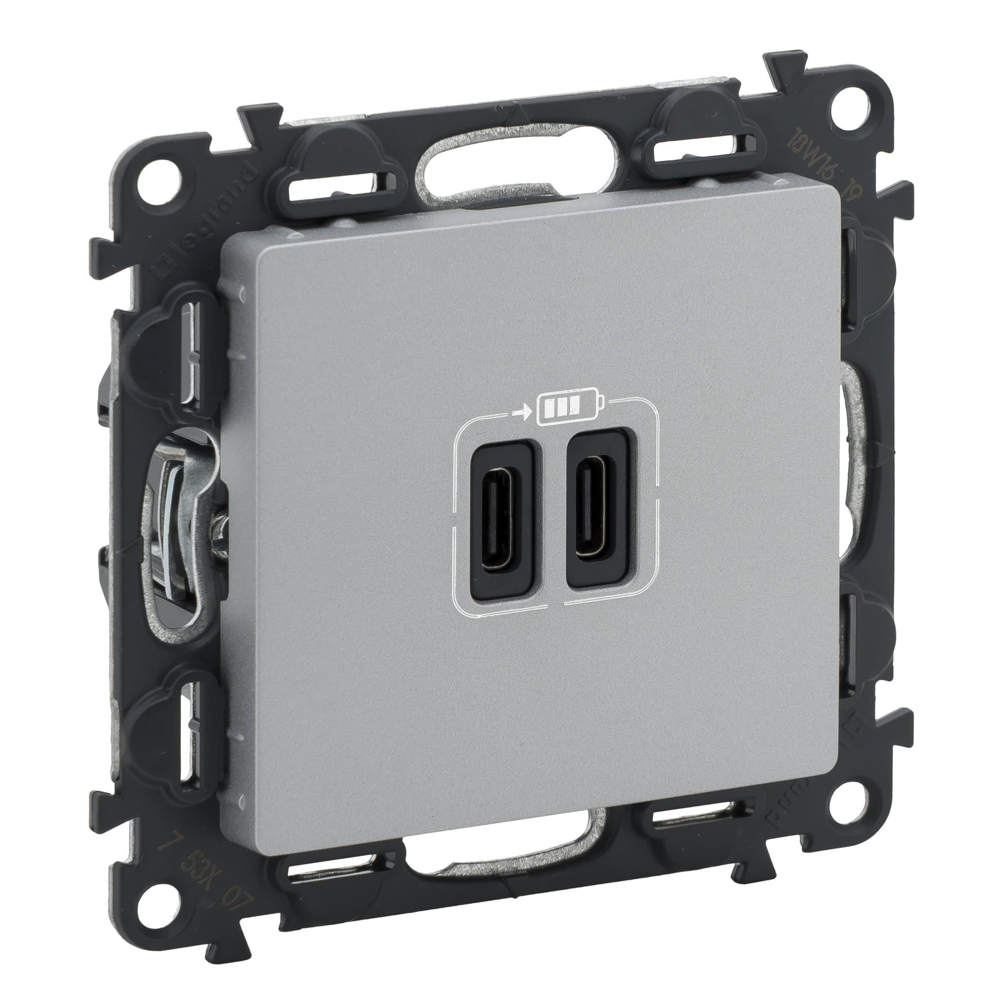 Legrand Vln-l Алюминий Зарядка USB C-C 753307
