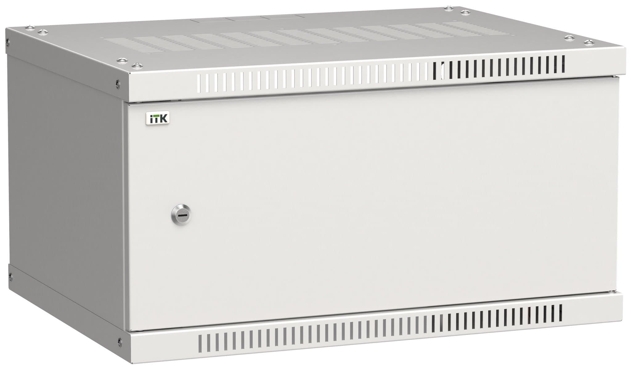 IEK LINEA WE ITK Шкаф LINEA WE 6U 600x450мм дверь, металл серый LWE3-06U64-MF
