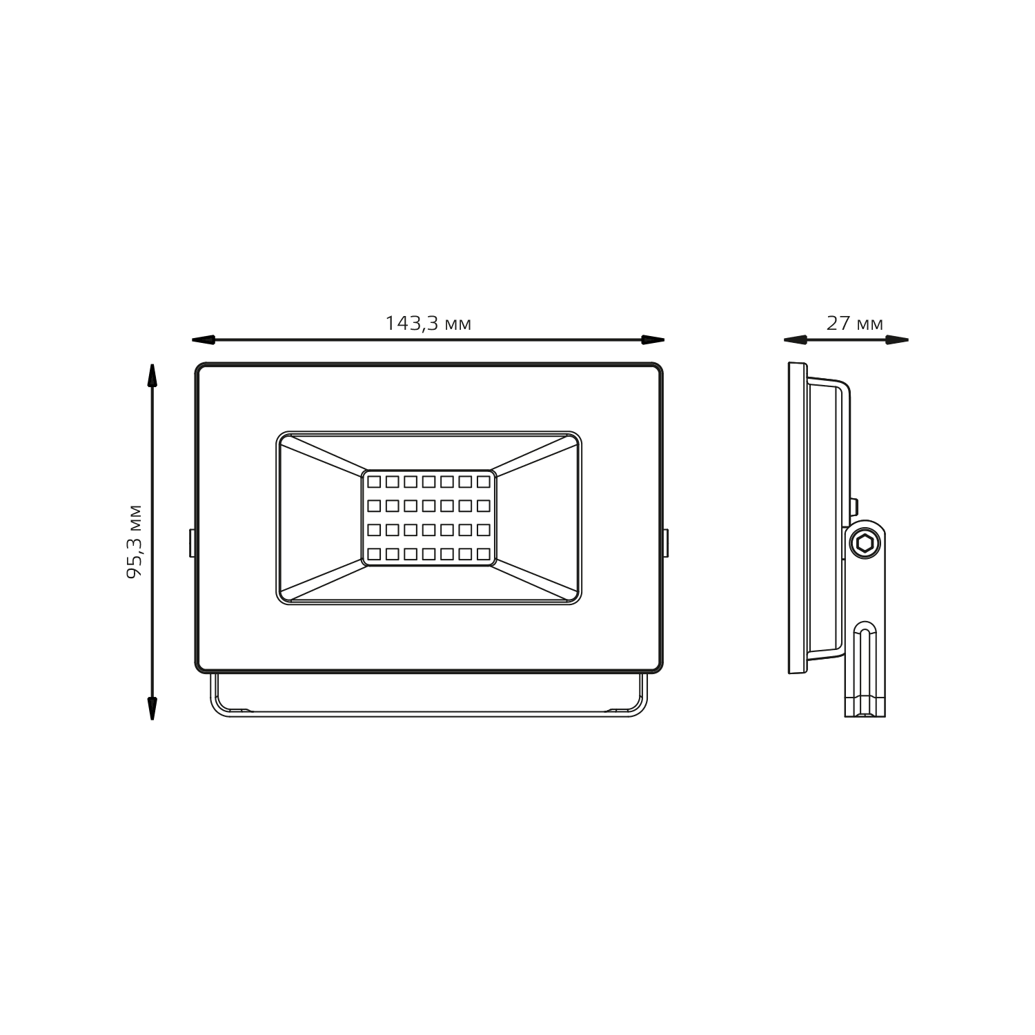 Gauss Прожектор Elementary 30W 2695lm 4000К 200-240V IP65 черный LED 613100230 — миниатюра 7