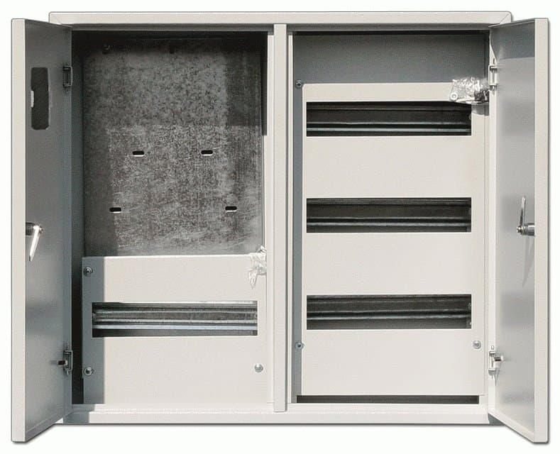 Dekraft Корпус металлический две двери 520х585х160 3-фазн. 48 мод. IP31 ЩРУН-3/48