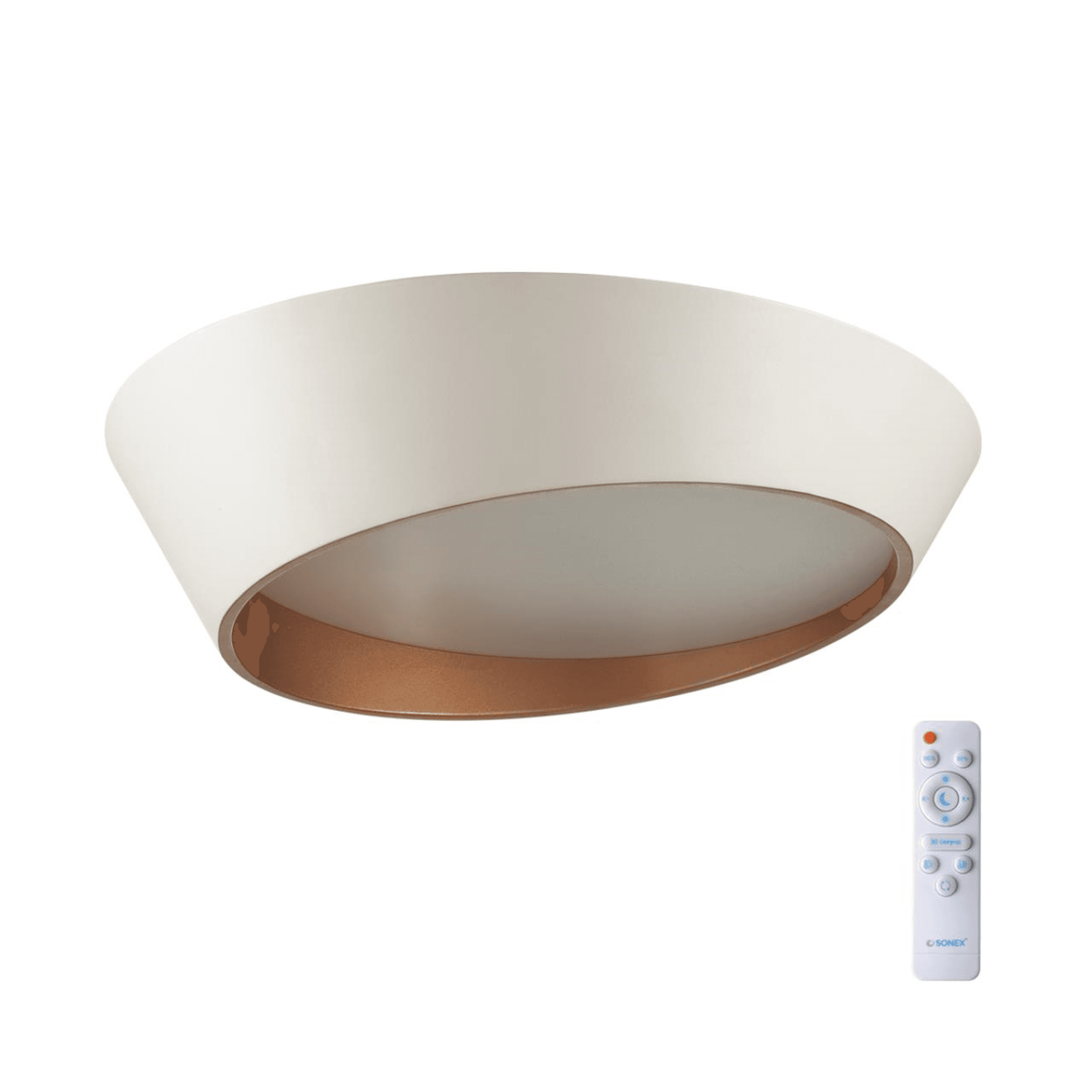 Sonex 7693/60L AVRA LED SN Светильник металл/акрил/белый/золотистый LED 60Вт 3000-6000K D500 IP20 пульт ДУ APEX