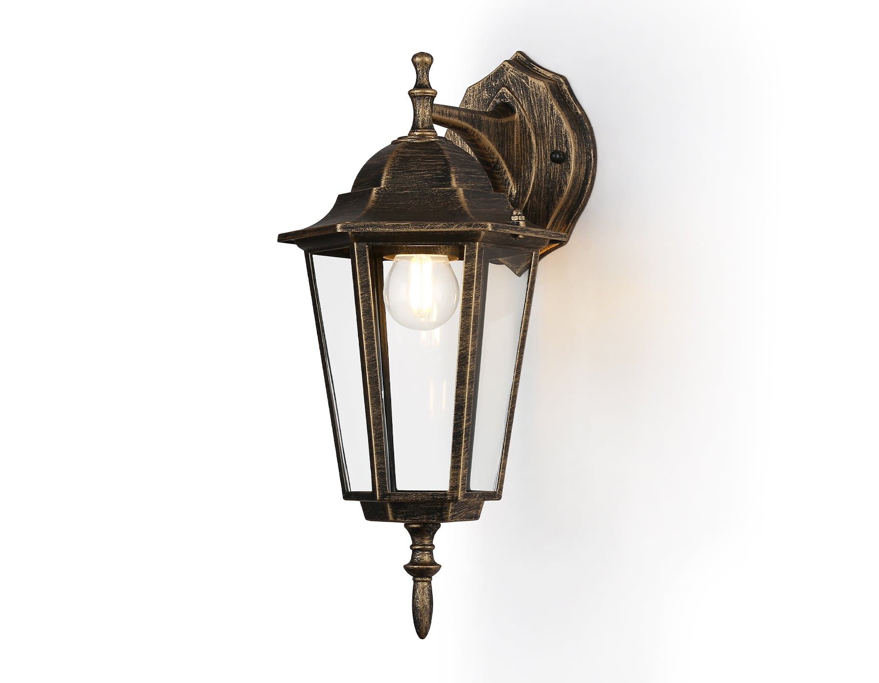 Ambrella Светильник уличный настенный ST2019 GD/BK/CL золото/черный/прозрачный IP54 E27 max 40W 360*150*210