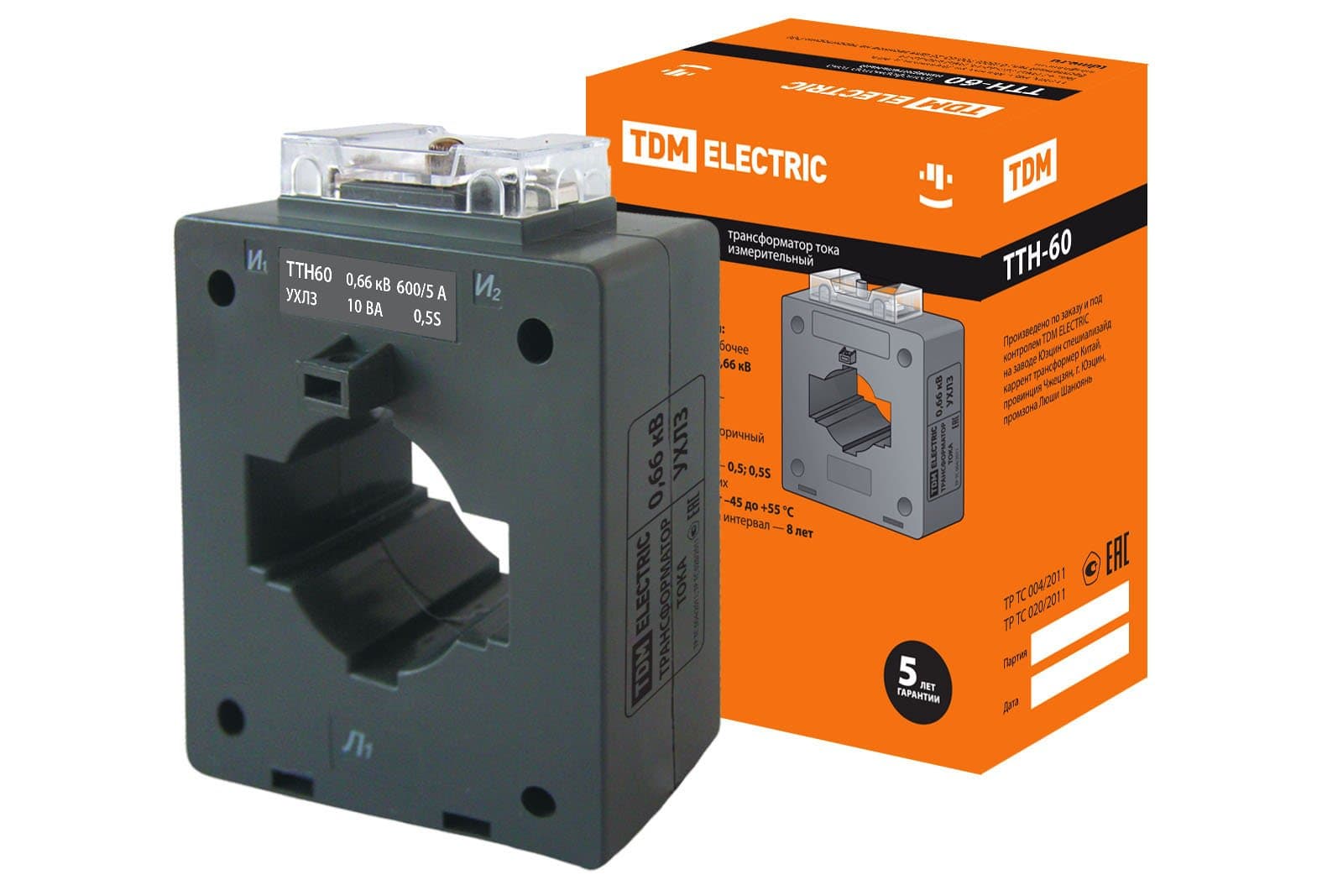 TDM Трансформатор тока измерительный ТТН  60/ 600/5-10VA/0,5S-Р SQ1101-1160