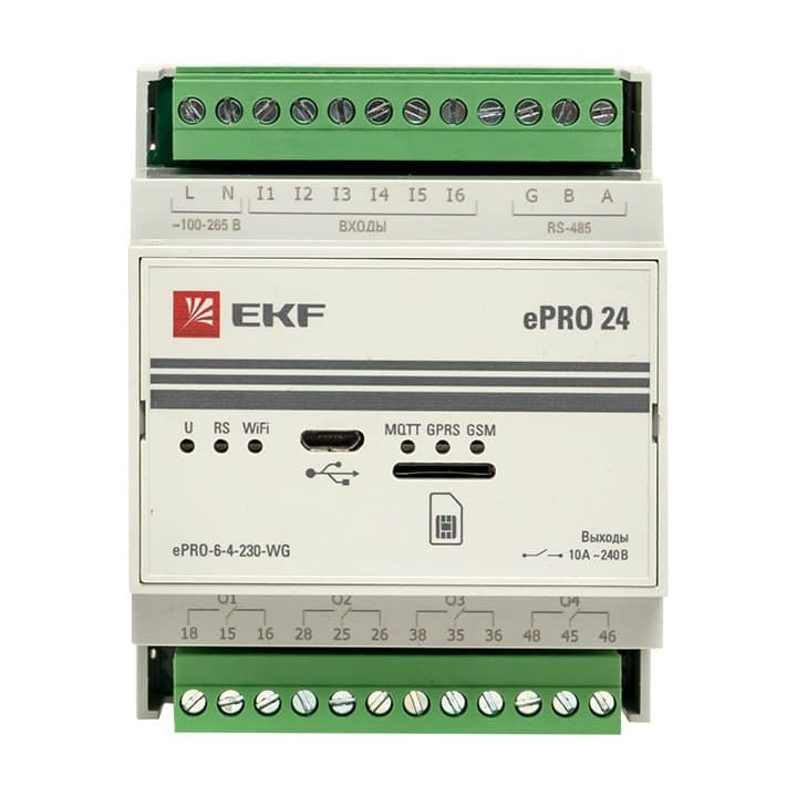 EKF PROxima Контроллер базовый ePRO удаленного управления 6вх\4вых 230В WiFi GSM ePRO-6-4-230-WG — миниатюра 5