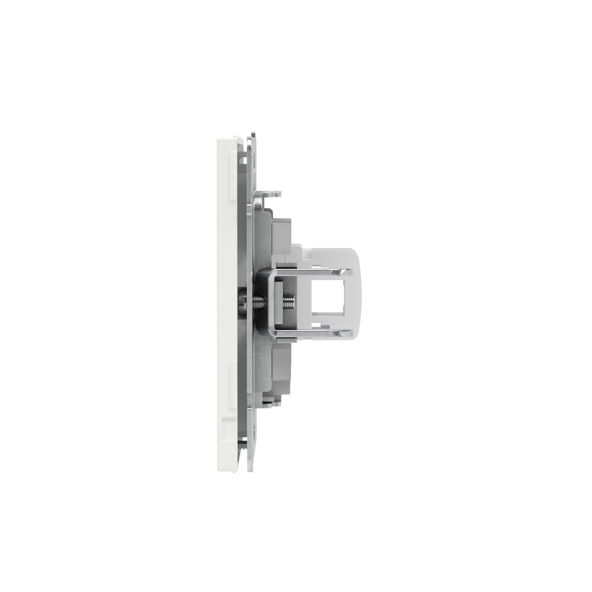 DKC KANT Компьютерная розетка RJ-45 без шторки, кат.5е одинарная, белый песок — миниатюра 4