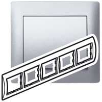 Legrand Galea Life Алюминий Рамка 5-я, горизонтальная 771305 — миниатюра 2