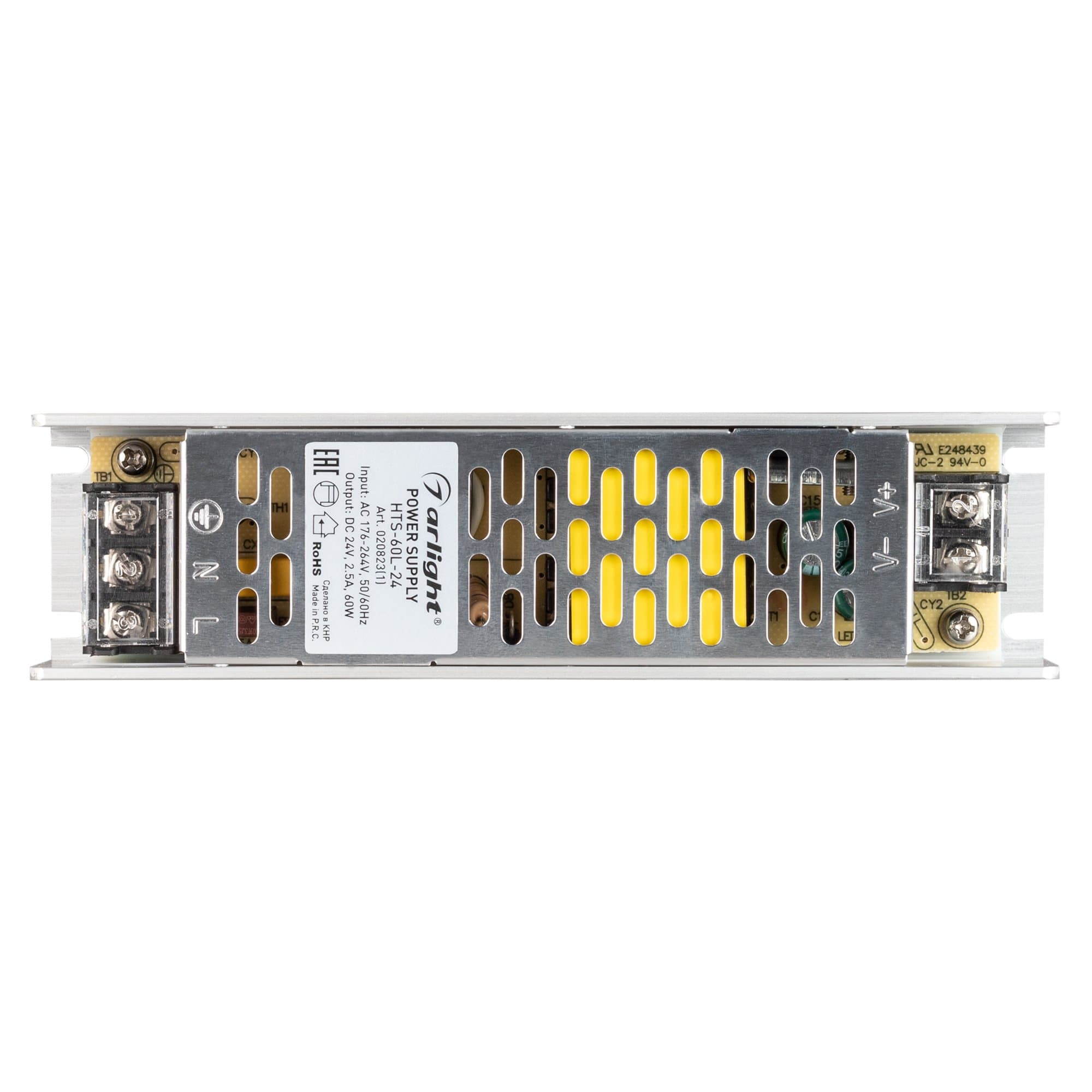 Arlight Блок питания HTS-60L-24 (24V, 2.5A, 60W) (IP20 Сетка, 3 года) 020823(1) — миниатюра 4