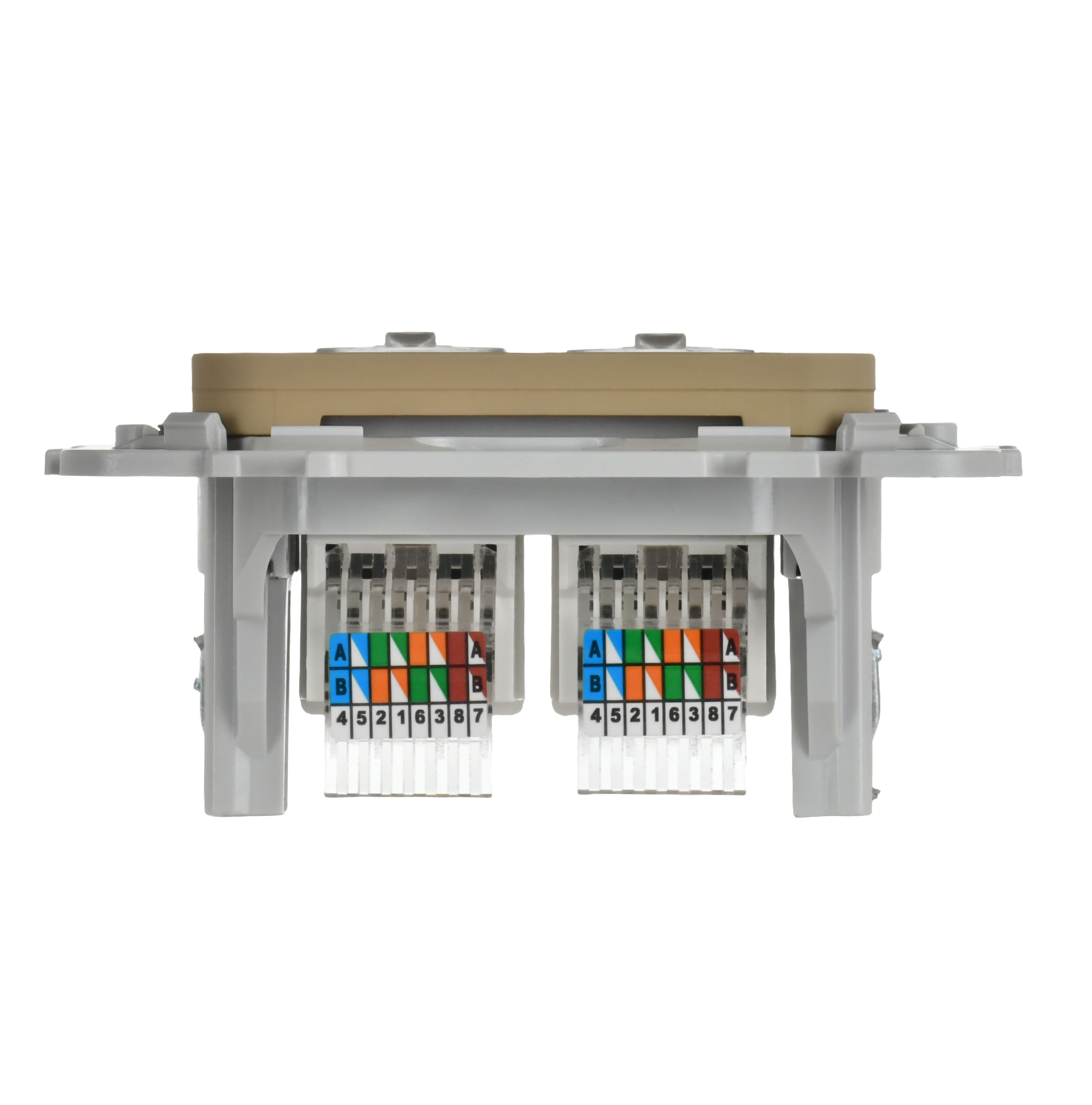 IEK FLITE Хаки Розетка 2-местная компьютерная RJ45 категория 5Е UTP — миниатюра 4