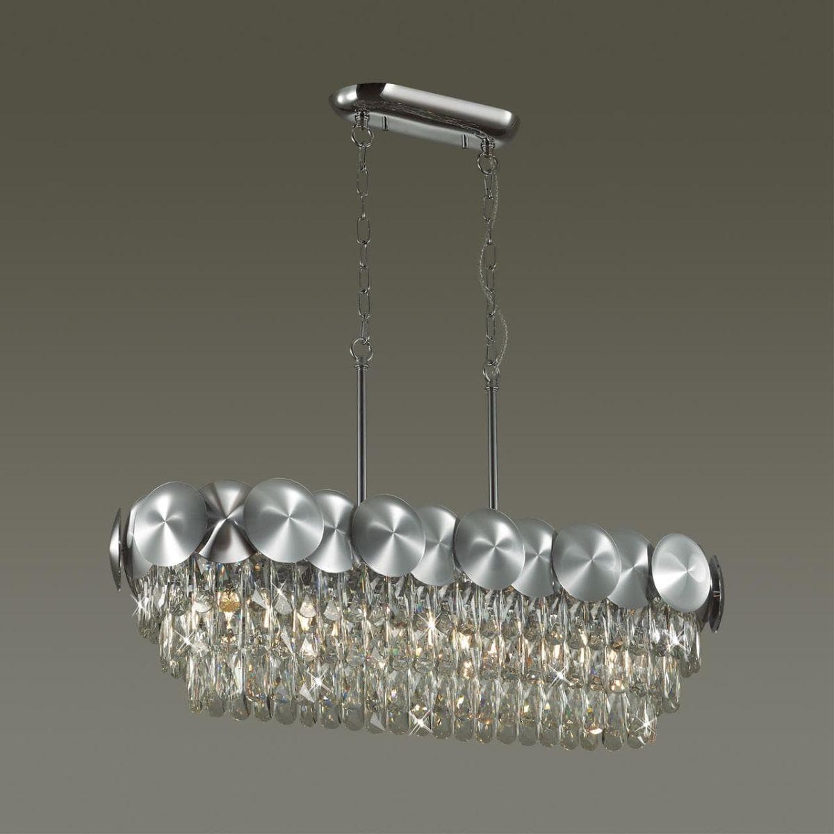 Odeon Light 4972/6 HALL ODL22 375 хром/пластик/хрусталь Люстра E14 6*40W CATRIS — миниатюра 4