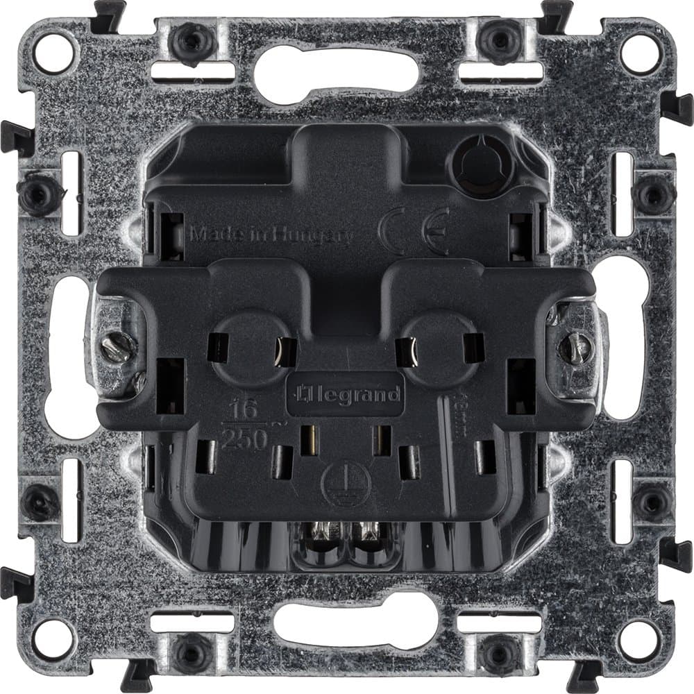 Legrand Valena LIFE DIY Алюм Розетка 1-ая с/з, безвинт.зажим 753621 — миниатюра 2