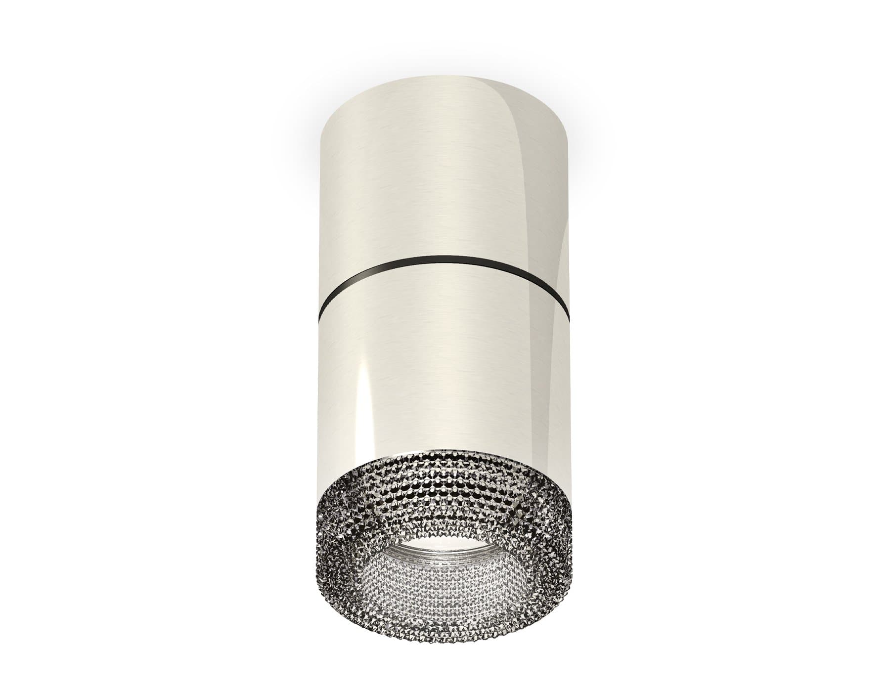 Ambrella Комплект накладного светильника с композитным хрусталем XS7405042 PSL/BK серебро полированное/тонированный MR16 GU5.3 (C7405, A2071, C7405, N — миниатюра 1
