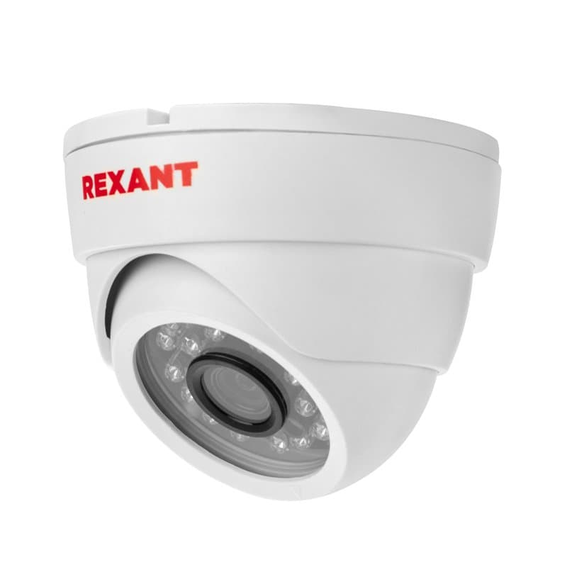 Купольная камера AHD 2.0 Мп Full HD 1920x1080 (1080P), объектив 2.8 мм, ИК до 30 м Rexant 45-0138