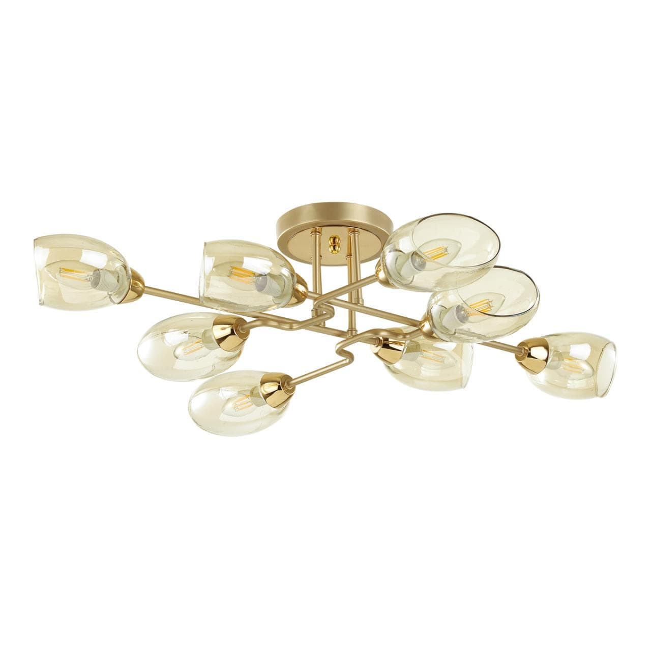 Lumion 4536/8C MODERNI LN21 178 золото, матовое золото Люстра потолочная E14 8*40W 220V LACIE — миниатюра 2