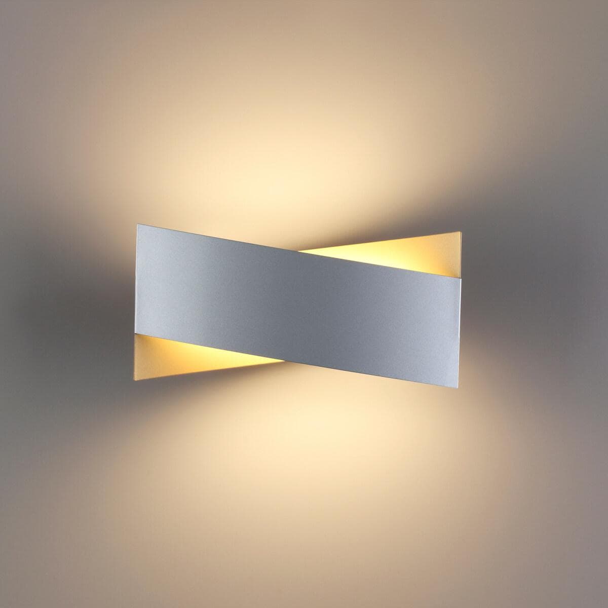 Odeon Light 4214/18WL HIGHTECH ODL21 143 серебр/золот Настен.светильник IP20 LED 18W 900Лм 3000K TWISTY — миниатюра 4