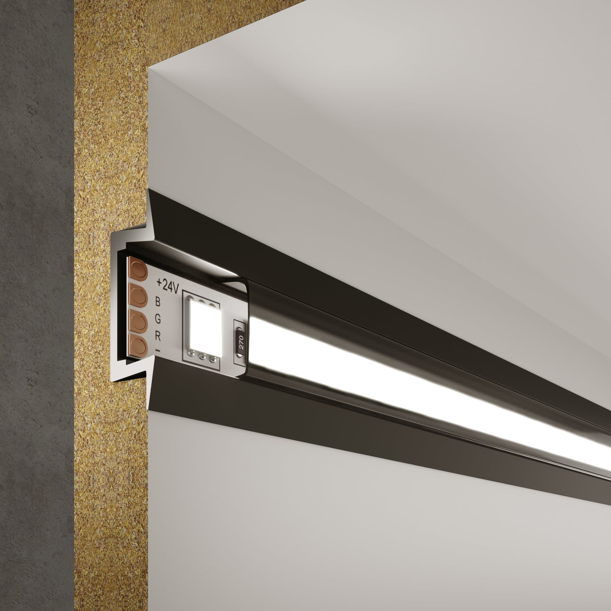 Elektrostandard LL-2-ALP007 Встраиваемый алюминиевый профиль черный/черный для LED ленты (под ленту до 11mm) a053622