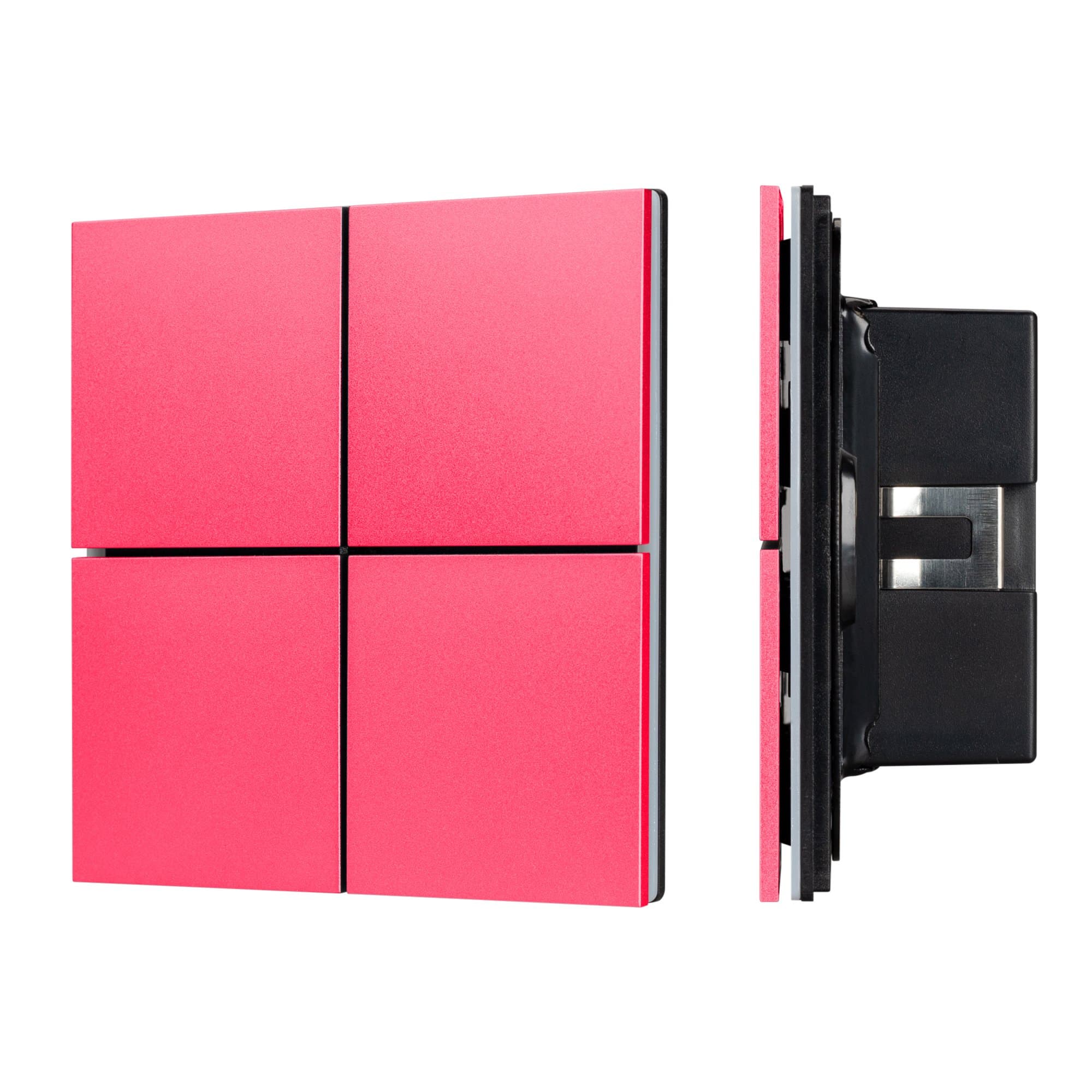 Arlight INTELLIGENT ARLIGHT Кнопочная панель KNX-304-23-IN Rose Red (BUS, Frameless) (IARL, IP20 Металл, 2 года) 039664