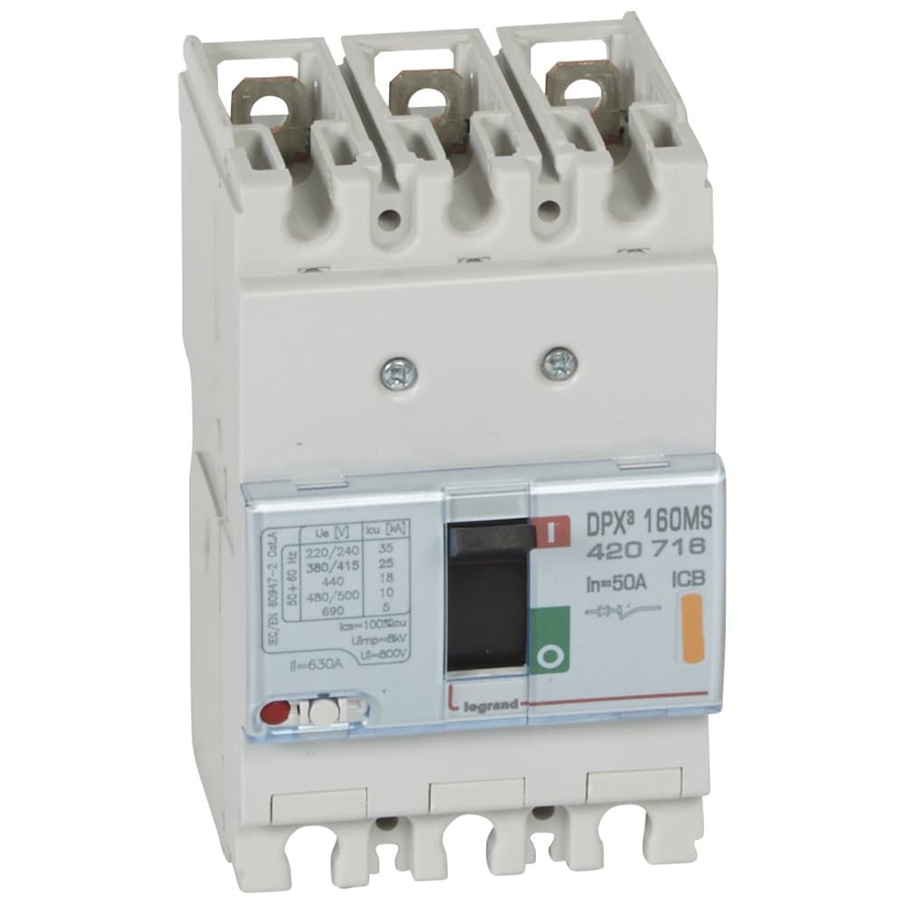 Legrand DPX3 250ER Мотор 3P 50A 25kA 420716 — миниатюра 1