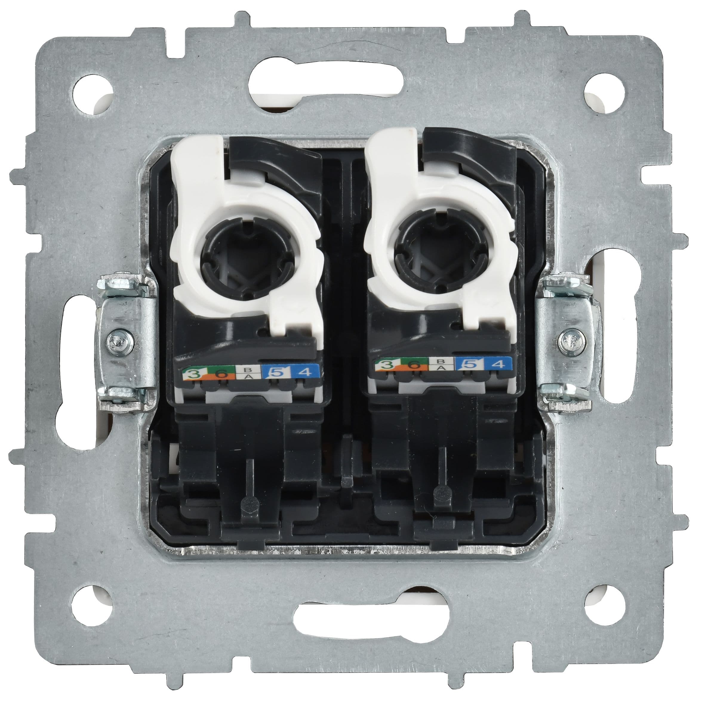 IEK BRITE Роз. комп. 2-ая RJ45 кат.5E РК10-2-БрАБ а/б — миниатюра 3