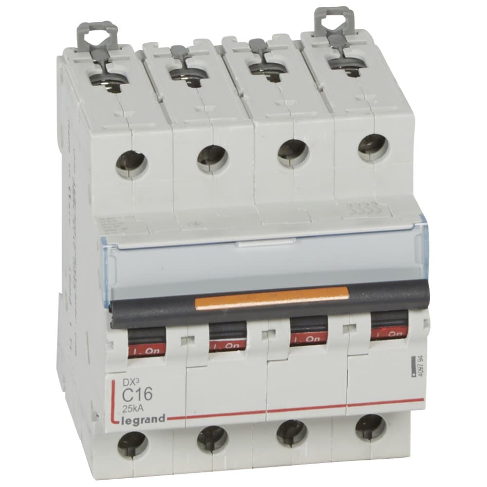 Legrand DX3 Автоматический выключатель 4P 16A (С) 25кА 409794 — миниатюра 1