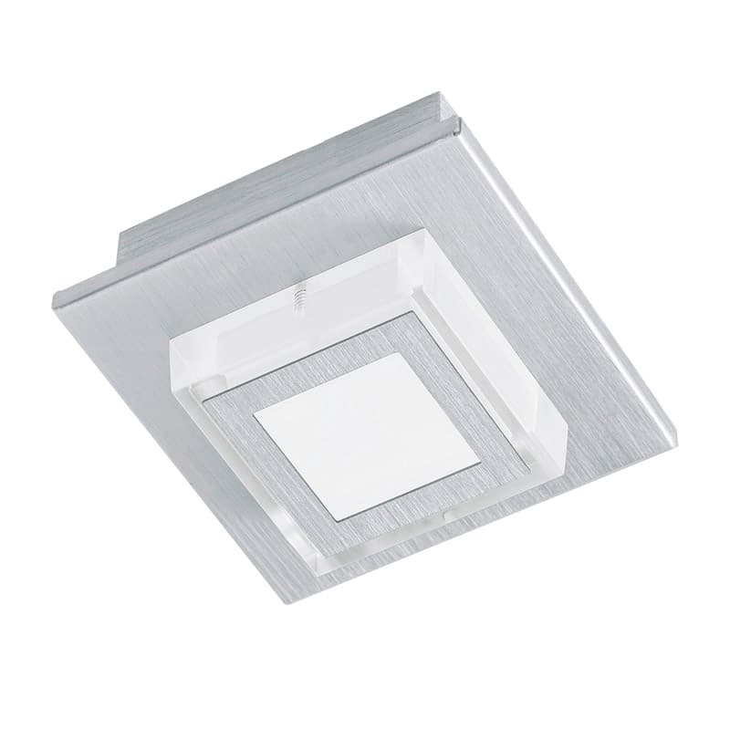 Eglo Светильник LED настенно-потолочный MASIANO, 1х3,3W (LED), 110х110, алюминий матовый/пластик, матовый 94505