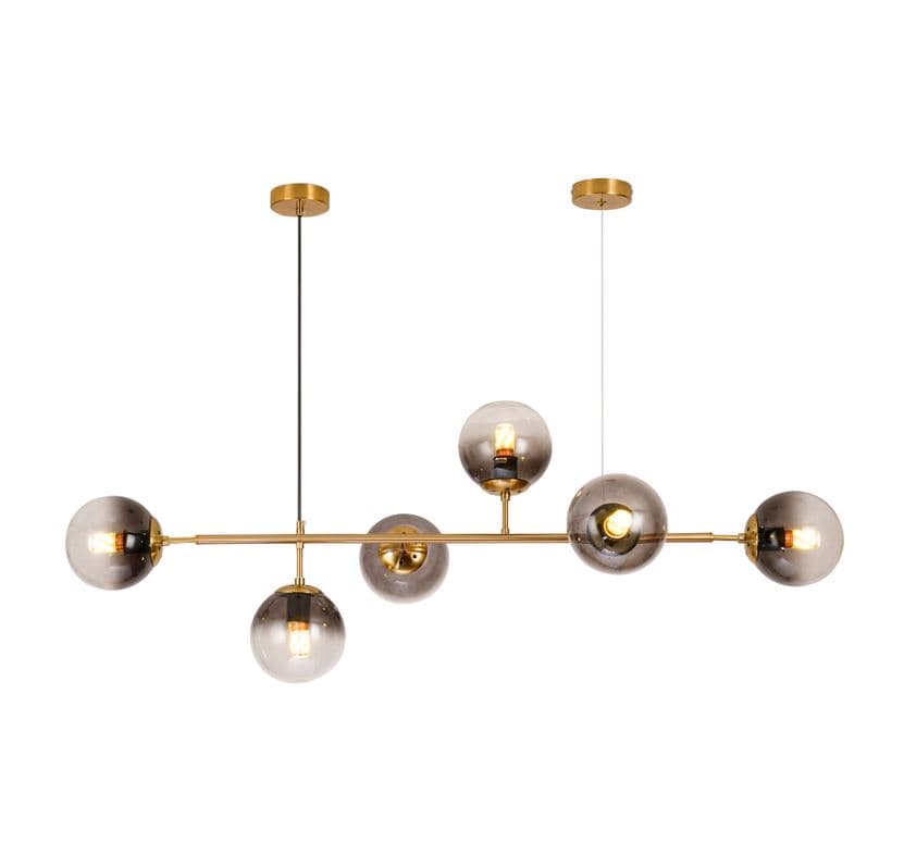Kink Light 07622-6,20 Люстра Ирда бронза (серые плафоны) w120*35 h140 E27 6*40W