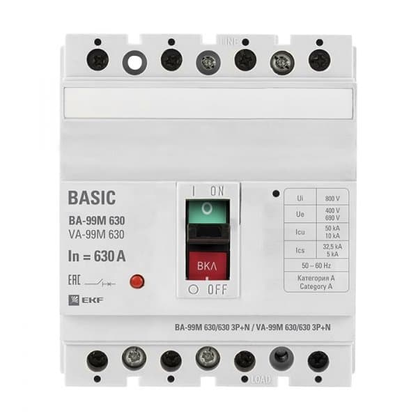 EKF PROxima Автоматический выключатель ВА-99М 630/630А 3P+N 50кА