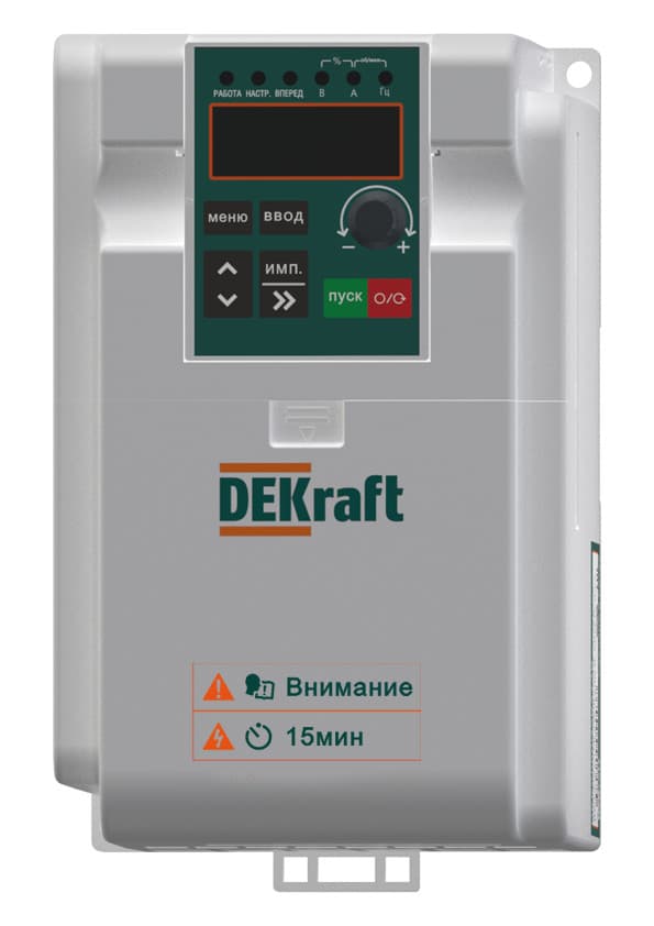 Dekraft Преобразователь частоты DEKV060-2.2кВт 1 фаза 220В с торм. модулем
