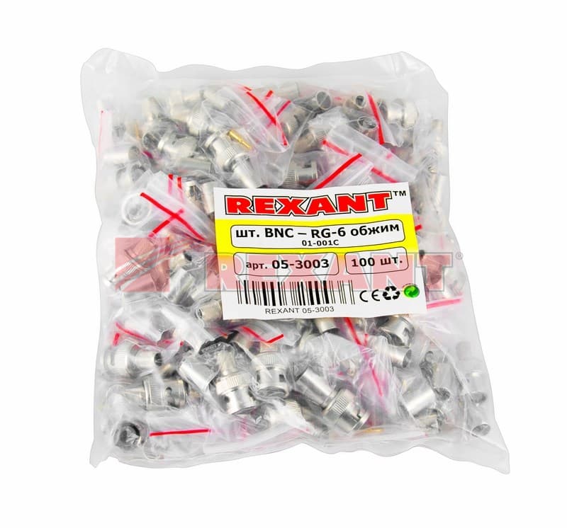 Разъем штекер BNC RG-6 обжим Rexant 05-3003 — миниатюра 2