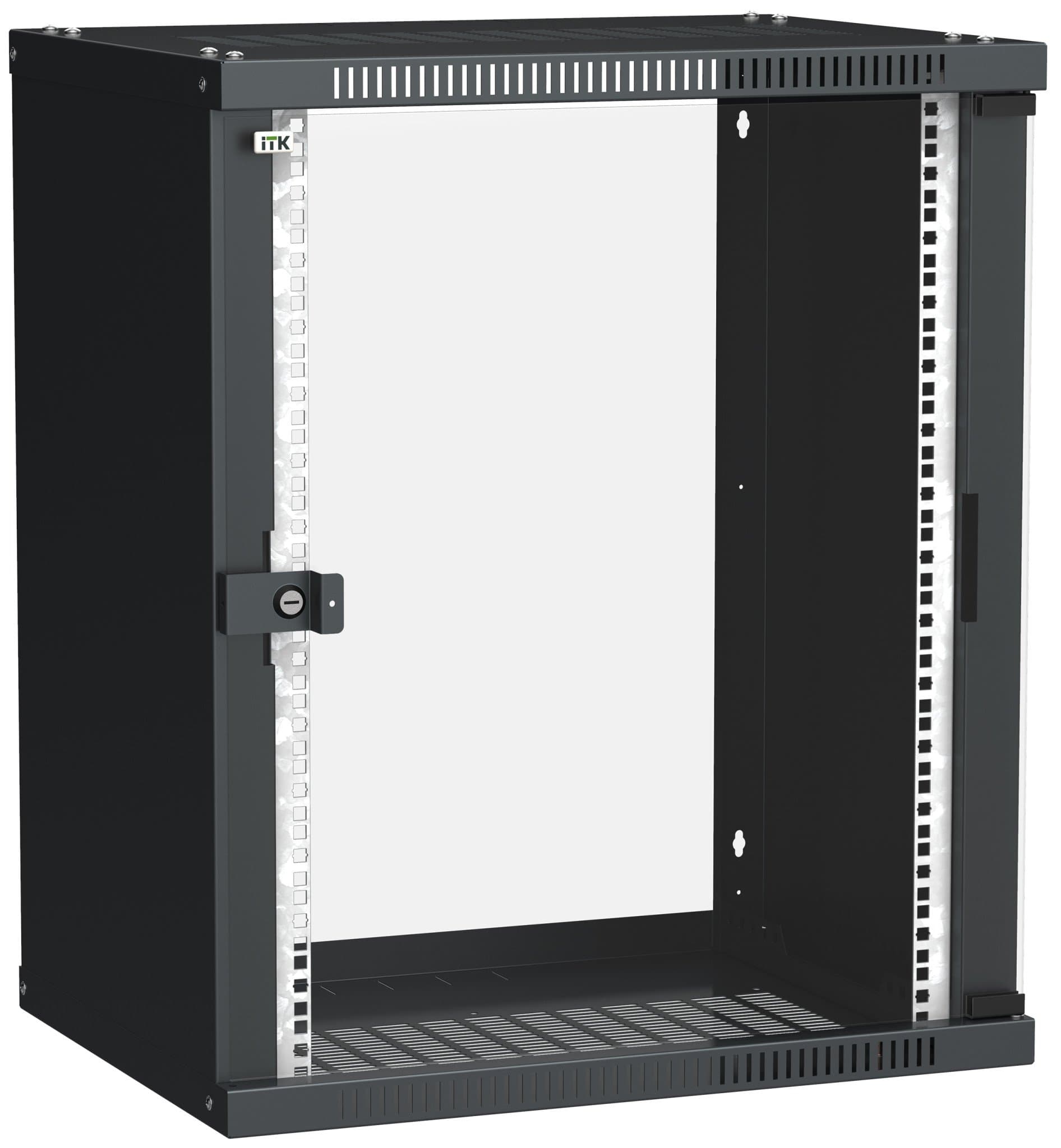 IEK LINEA WE ITK Шкаф LINEA WE 15U 600x450мм дверь, стекло черный LWE5-15U64-GF