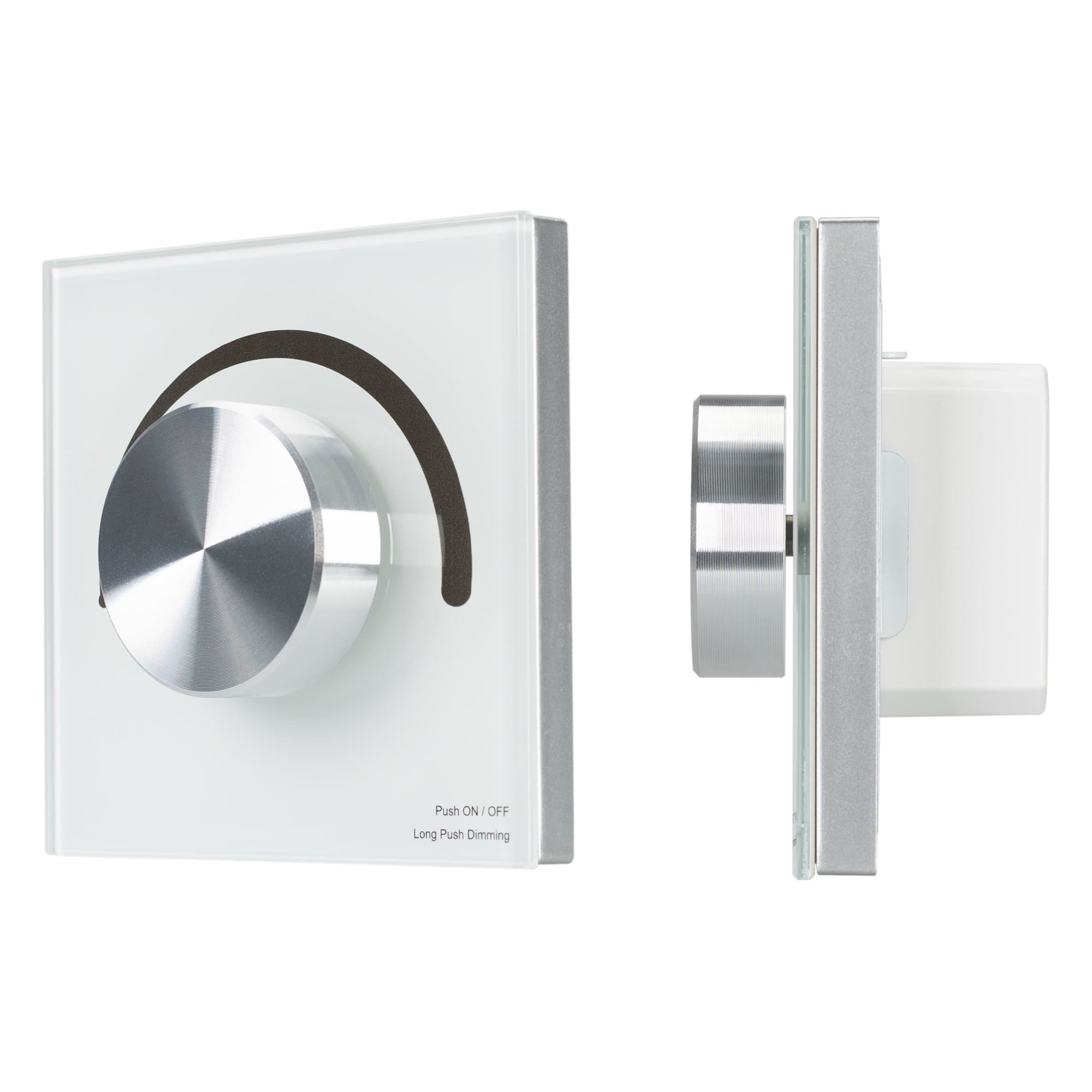 Arlight Панель SMART-P90-DIM-G-IN White (230V, Rotary, 2.4G) (Пластик) 028424
