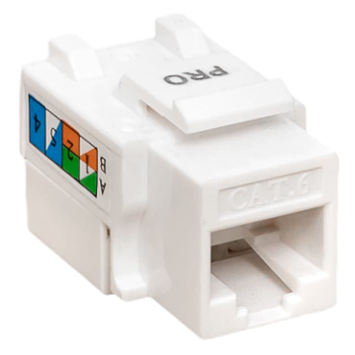 EKF TeraLINK PRO Модуль Keystone TeraLINK PRO Cat.6 RJ-45 неэкранированный 110 IDC 90 градусов белый