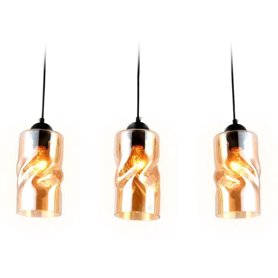 Ambrella Подвесной светильник TR3556/3 BK/TI черный/янтарь E27 max 40W 570*110*1200 — миниатюра 2
